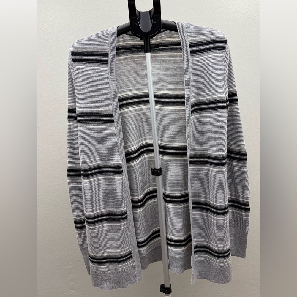 Talbots Women’s Striped Open-Front Cardigan – Size S